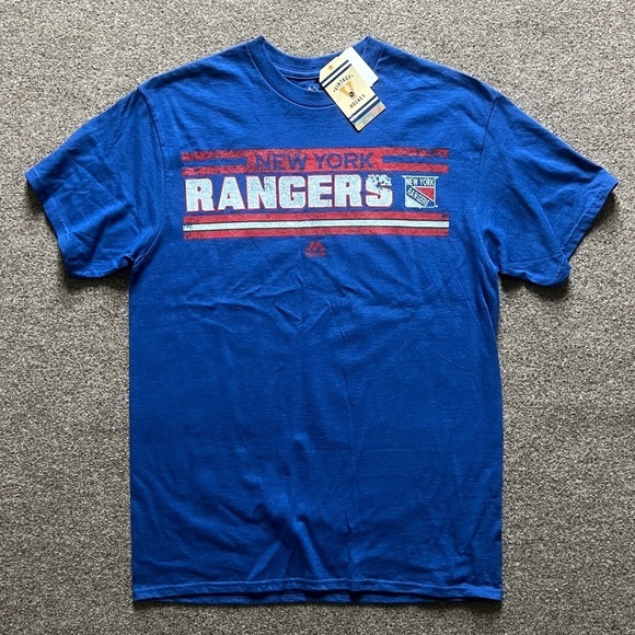 Majestic Other - New York Rangers Stanley Cup Champion NHL Majestic Blue T-Shirt Men Size Medium